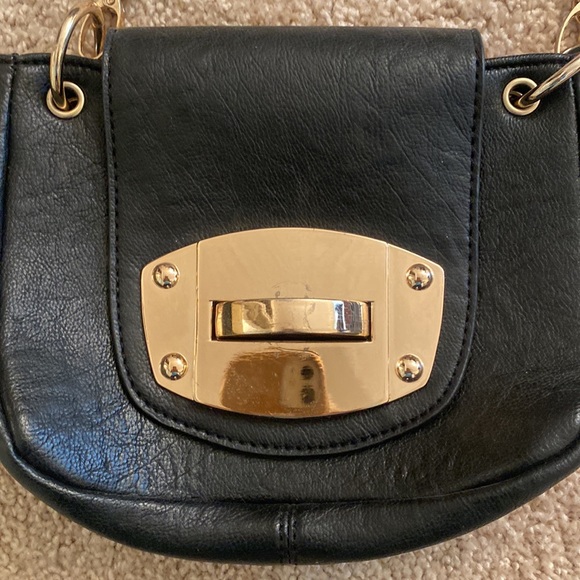 Charming Charlie black purse with gold chain - Picture 3 of 6